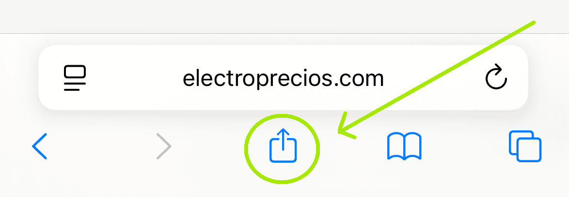 Abre el menú de compartir
